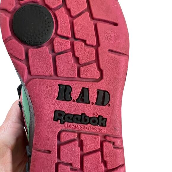 Reebok Vintage Sneaker RAD Skateboard BMX Green 80s Kids Size US 8.5 Rare Retro - Picture 13 of 15